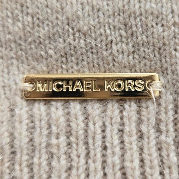 Michael Kors Womens Medium Striped Cowl Neck Sweater Wool Blend Tunic Length - Picture 4 of 8